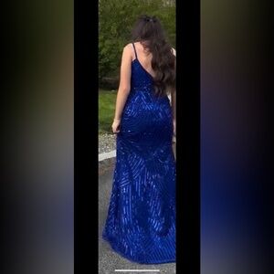 Stunning Blue Sequin Gown